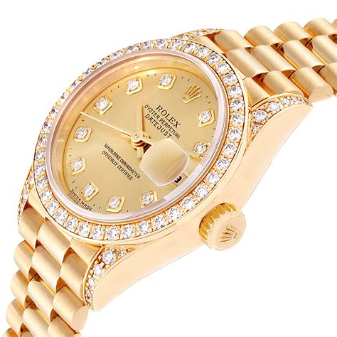 how much gold is in a ladies presidential rolex|rolex lady datejust 26mm.